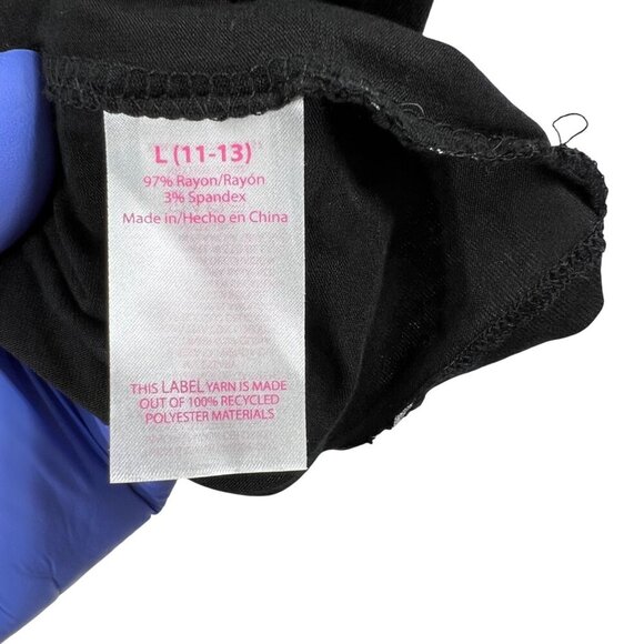 Black Skull Crossbones Knot Front Top Womens L Pocket Tee Goth By No Boundaries - Picture 10 of 11